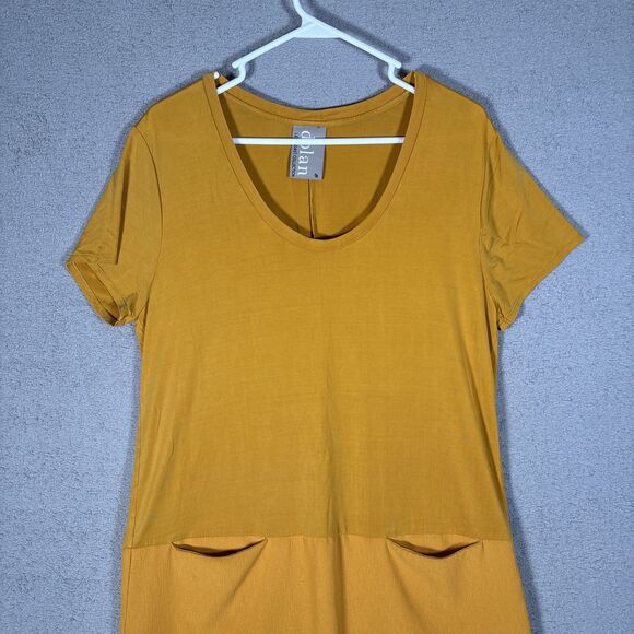 ANTHROPOLOGIE Dolan Left Coast Collection Med Loren Tunic Tee Shirt Dress Yellow - Picture 2 of 9